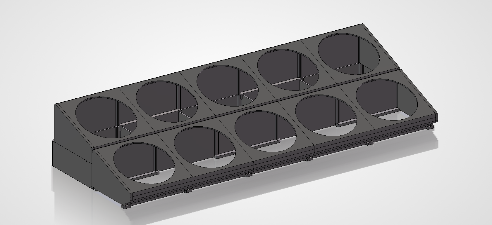 Ten holder display front render